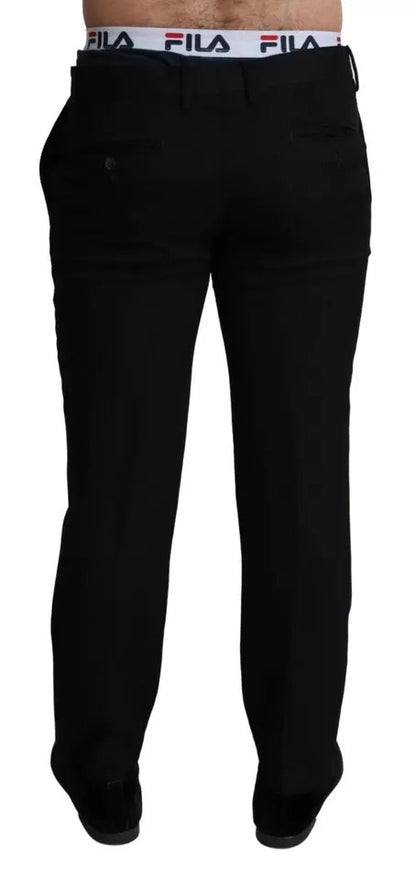 Dolce & Gabbana Black Cotton Stretch Dress Formal Pants Dolce & Gabbana