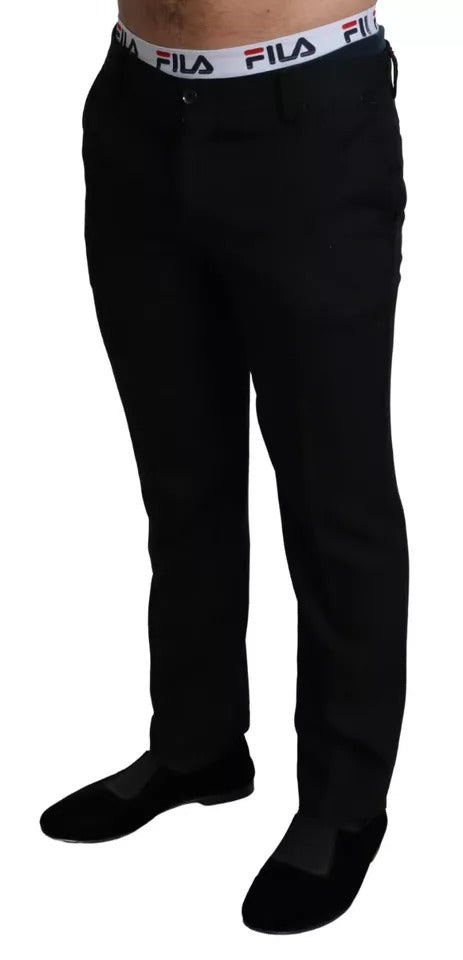 Dolce & Gabbana Black Cotton Stretch Dress Formal Pants Dolce & Gabbana