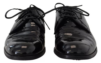 Dolce & Gabbana Black Patent Leather Derby Dress Shoes Dolce & Gabbana