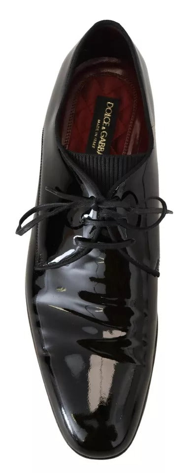 Dolce & Gabbana Black Patent Leather Derby Dress Shoes Dolce & Gabbana