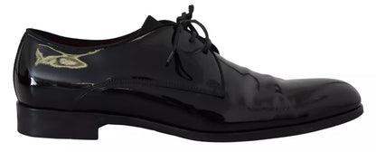 Dolce & Gabbana Black Patent Leather Derby Dress Shoes Dolce & Gabbana