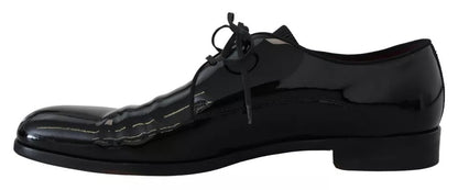 Dolce & Gabbana Black Patent Leather Derby Dress Shoes Dolce & Gabbana