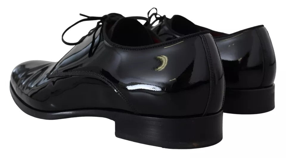 Dolce & Gabbana Black Patent Leather Derby Dress Shoes Dolce & Gabbana