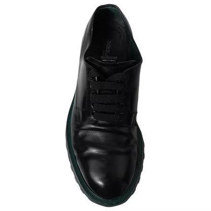 Dolce & Gabbana Black Leather Derby Formal Dress Shoes Dolce & Gabbana