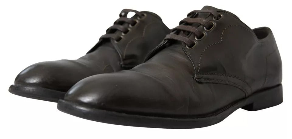 Dolce & Gabbana Green Leather Mens Formal Dress Shoes Dolce & Gabbana