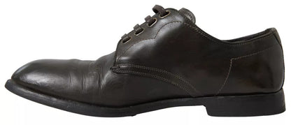 Dolce & Gabbana Green Leather Mens Formal Dress Shoes Dolce & Gabbana