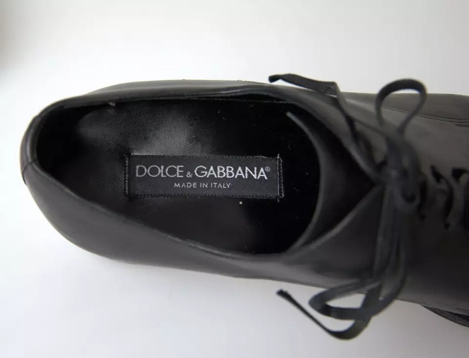 Dolce & Gabbana Black Leather Mens Formal Dress Shoes Dolce & Gabbana