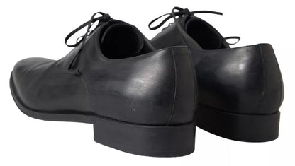 Dolce & Gabbana Black Leather Mens Formal Dress Shoes Dolce & Gabbana