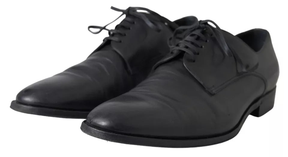 Dolce & Gabbana Black Leather Mens Formal Dress Shoes