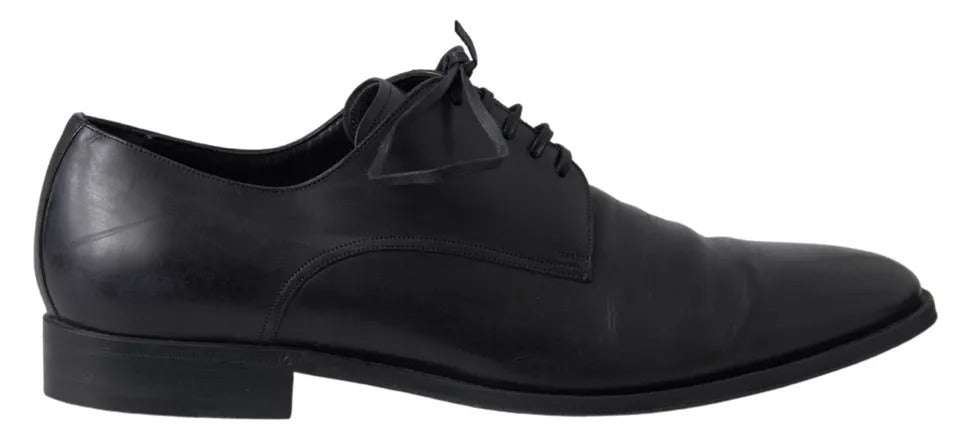 Dolce & Gabbana Black Leather Mens Formal Dress Shoes