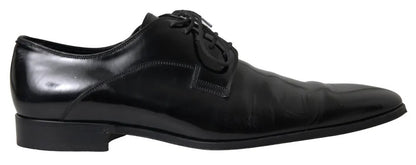 Dolce & Gabbana Black Polished Leather Formal Dress Shoes Dolce & Gabbana