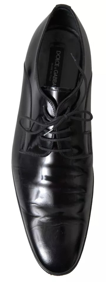 Dolce & Gabbana Black Polished Leather Formal Dress Shoes Dolce & Gabbana