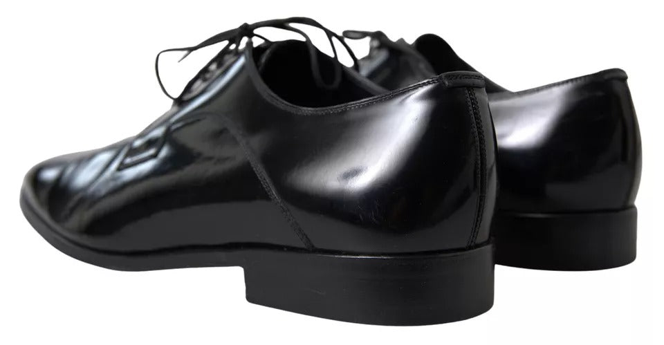 Dolce & Gabbana Black Polished Leather Formal Dress Shoes Dolce & Gabbana