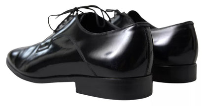 Dolce & Gabbana Black Polished Leather Formal Dress Shoes Dolce & Gabbana