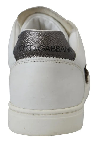 Dolce & Gabbana White Leather Heart Low Top Sneakers Casual Shoes Dolce & Gabbana