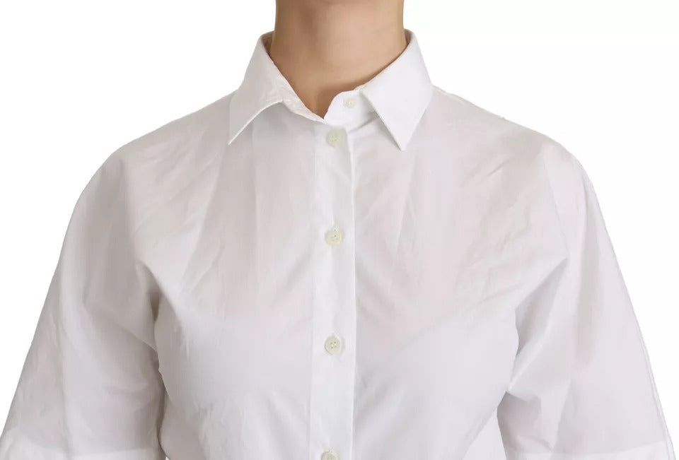 Dolce & Gabbana White Collared Short Sleeve Polo Shirt Top