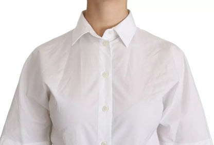 Dolce & Gabbana White Collared Short Sleeve Polo Shirt Top Dolce & Gabbana