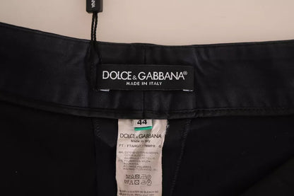 Dolce & Gabbana Black Cotton Cropped Capri Pants Dolce & Gabbana