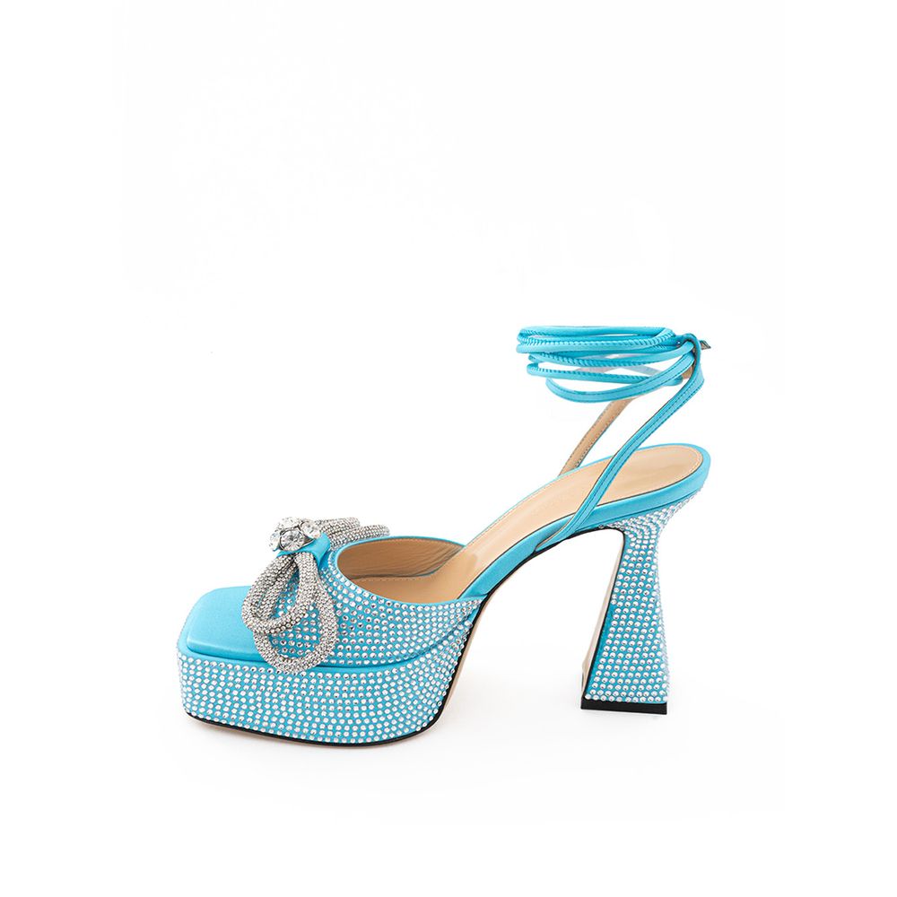 MACH & MACH Light Blue Leather Platforms & Wedge MACH & MACH