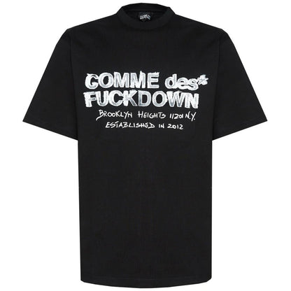 Comme Des Fuckdown Black Cotton T-Shirt Comme Des Fuckdown