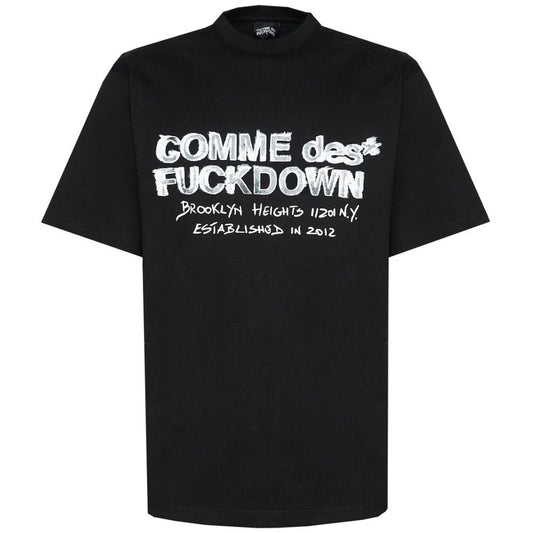 Comme Des Fuckdown Black Cotton T-Shirt Comme Des Fuckdown