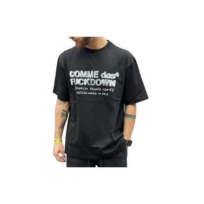 Comme Des Fuckdown Black Cotton T-Shirt Comme Des Fuckdown