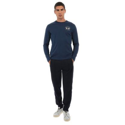 La Martina Blue Cotton T-Shirt La Martina