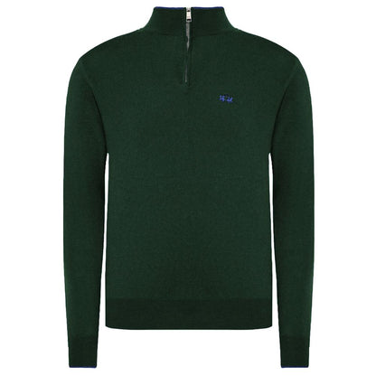 La Martina Green Acrylic Sweater La Martina