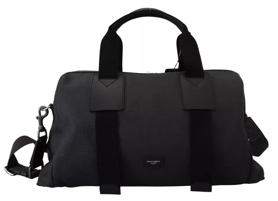 Dolce & Gabbana Black Gray Holdall Tote Men Hand Shoulder Bag Dolce & Gabbana