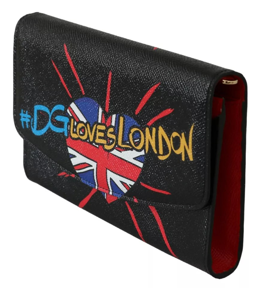 Dolce & Gabbana Black #DGLovesLondon Shoulder Wallet Leather Bag Dolce & Gabbana