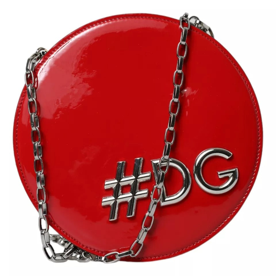 Dolce & Gabbana Red Patent Leather DG GIRLS Clutch Shoulder Bag Dolce & Gabbana