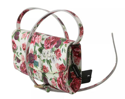 Dolce & Gabbana White Purse Clutch Floral Roses Leather Cross Body Bag Dolce & Gabbana