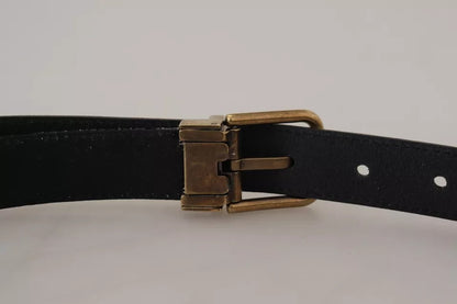 Dolce & Gabbana Beige Velvet Leather Gold Tone Metal Buckle Belt Dolce & Gabbana