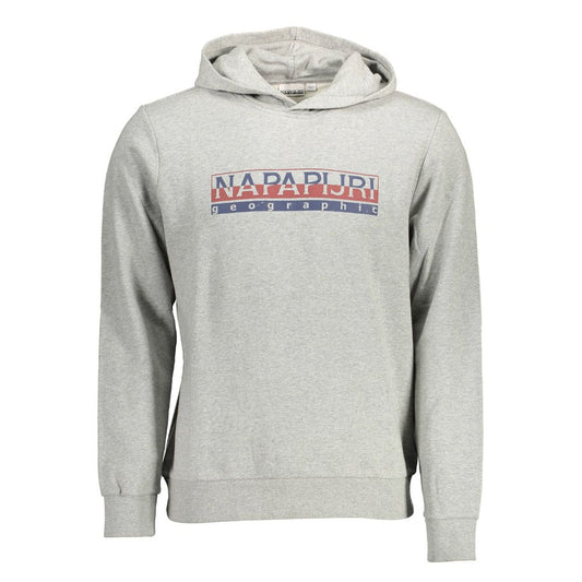 Napapijri Elevated Gray Cotton Hooded Sweatshirt Napapijri