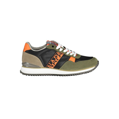 Napapijri Green Contrasting Lace-Up Sports Sneakers Napapijri