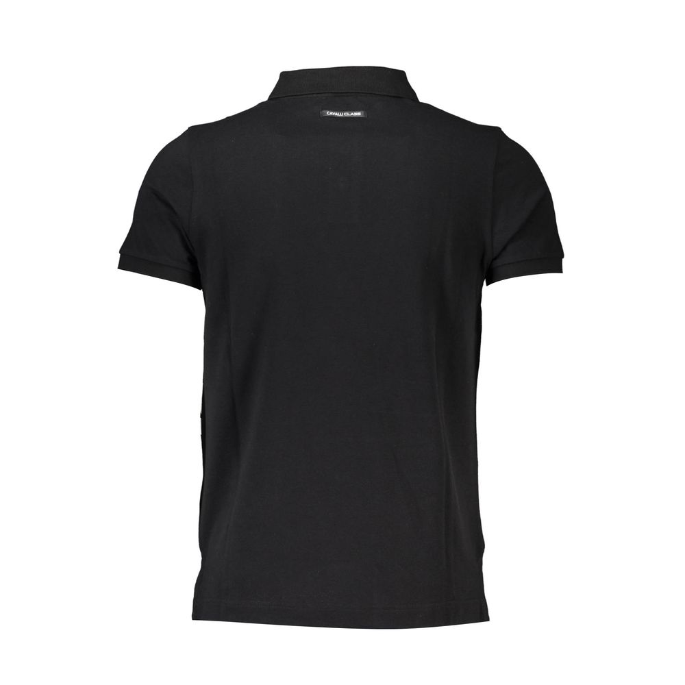 Cavalli Class Elegant Short-Sleeved Black Polo Cavalli Class