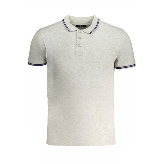 Cavalli Class Gray Cotton Polo Shirt Cavalli Class