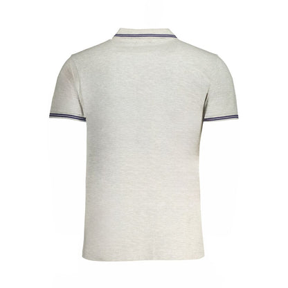 Cavalli Class Gray Cotton Polo Shirt Cavalli Class