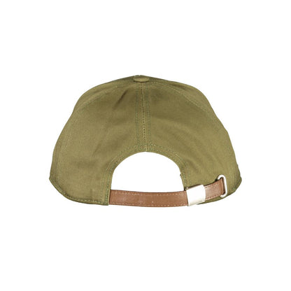 La Martina Elegant Embroidered Green Cotton Visor Hat La Martina