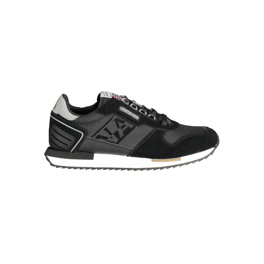 Napapijri Sleek Black Sneakers with Logo Accent Napapijri