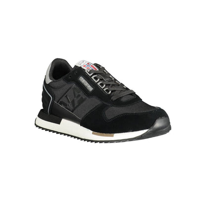 Napapijri Sleek Black Sneakers with Logo Accent Napapijri