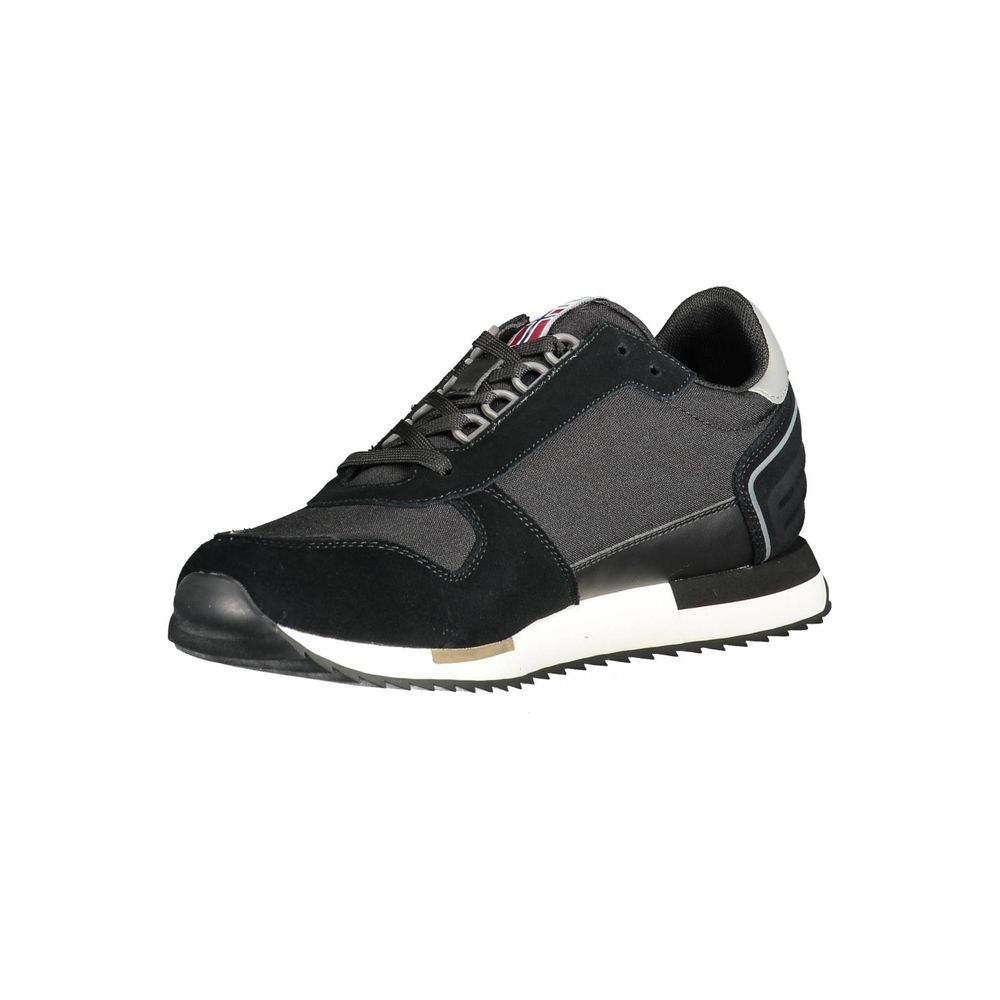 Napapijri Sleek Black Sneakers with Logo Accent Napapijri