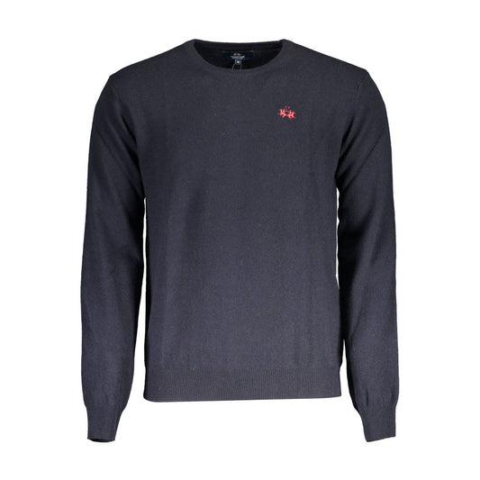 La Martina Elegant Blue Wool-Blend Sweater for Men La Martina