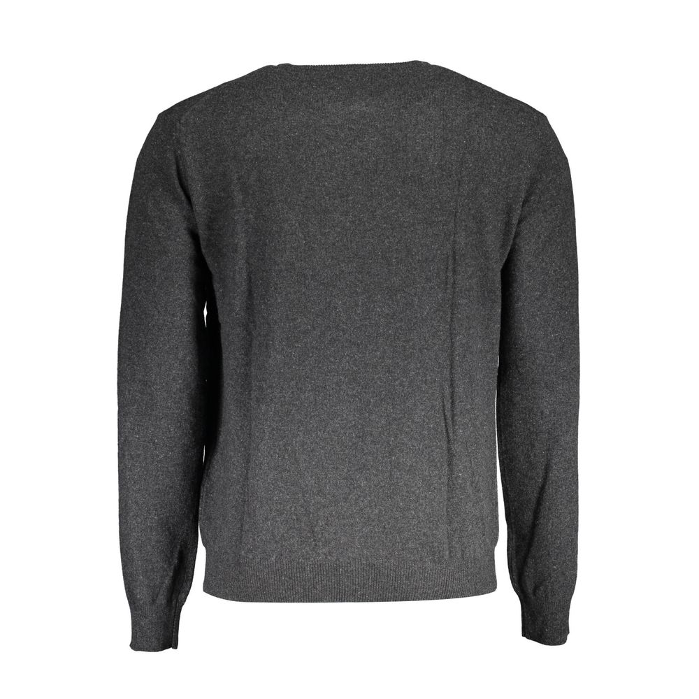 La Martina Elegant Gray Wool-Blend Sweater La Martina