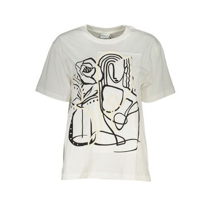 Desigual White Cotton Tops & T-Shirt Desigual