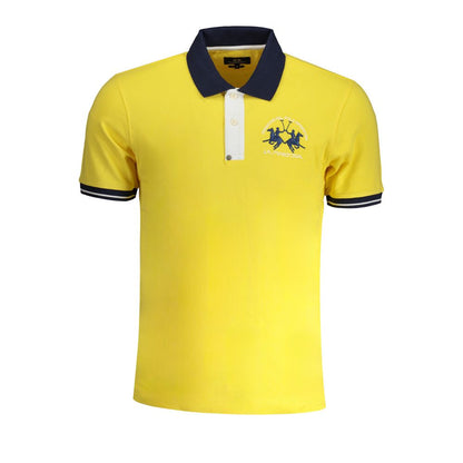 La Martina Yellow Cotton Polo Shirt La Martina