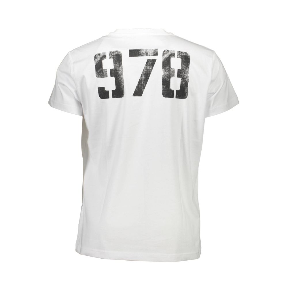 Diesel Sleek White Crew Neck Cotton Tee Diesel