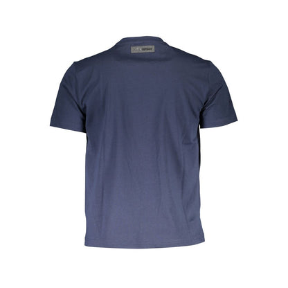 Plein Sport Electric Blue Cotton Tee with Exclusive Print Plein Sport