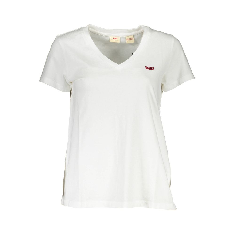 Levi's Chic White V-Neck Logo Tee Levi's