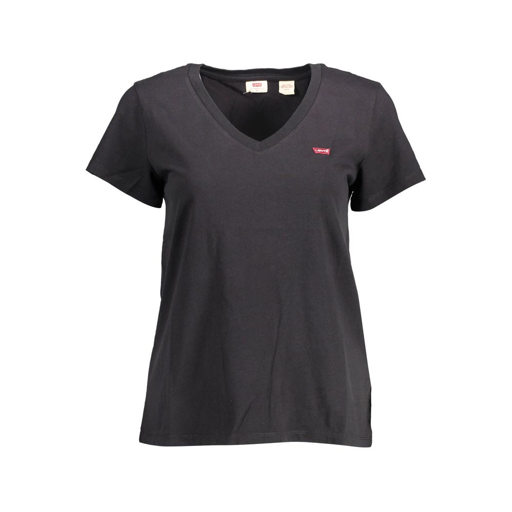 Levi's Chic V-Neck Cotton Tee with Emblematic Appeal Levi's